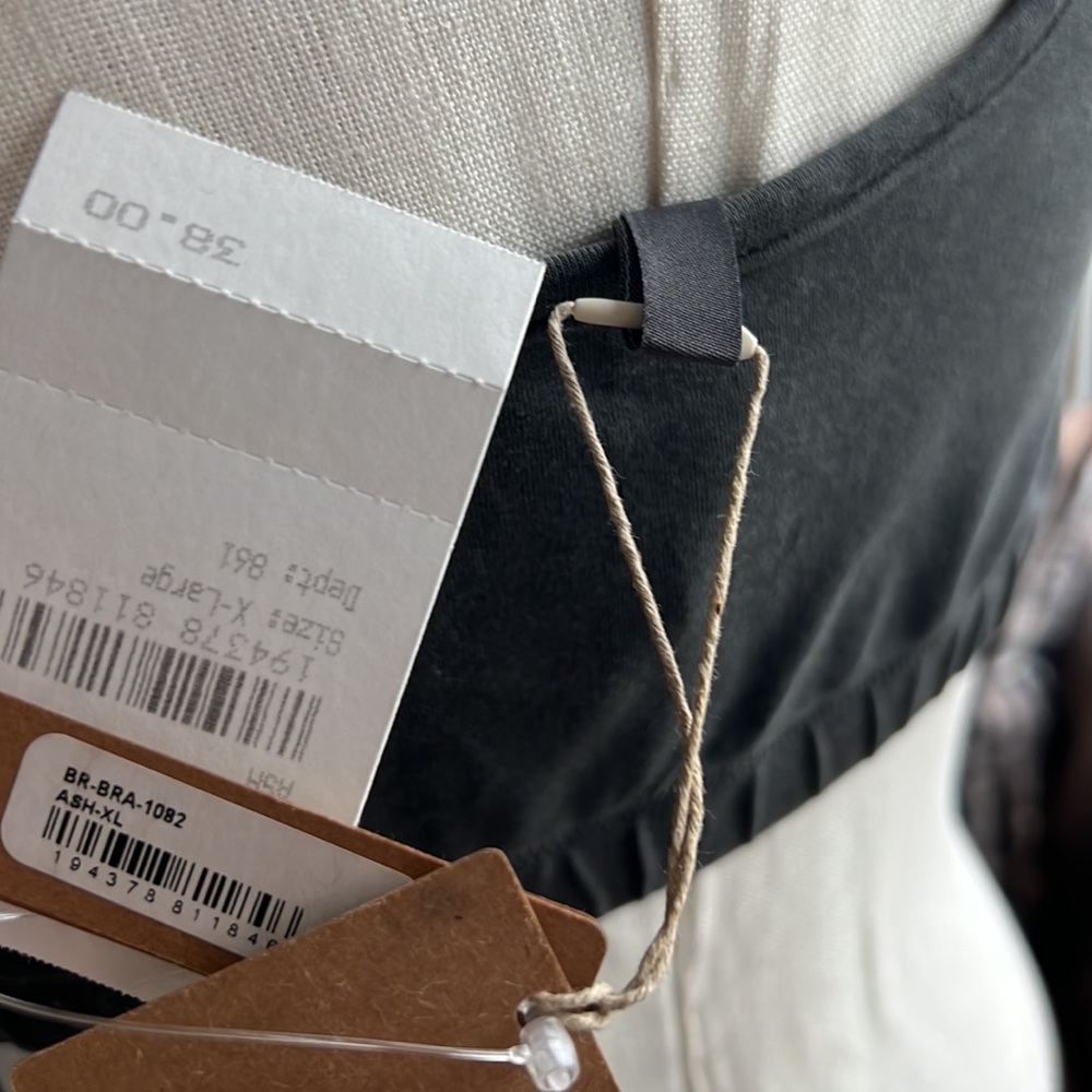 New SKIMS Outdoor Basics Bralette In Ash Size XL - Picture 6 of 6